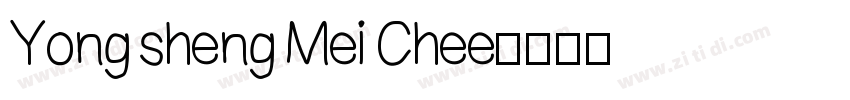 Yong sheng Mei Chee字体转换